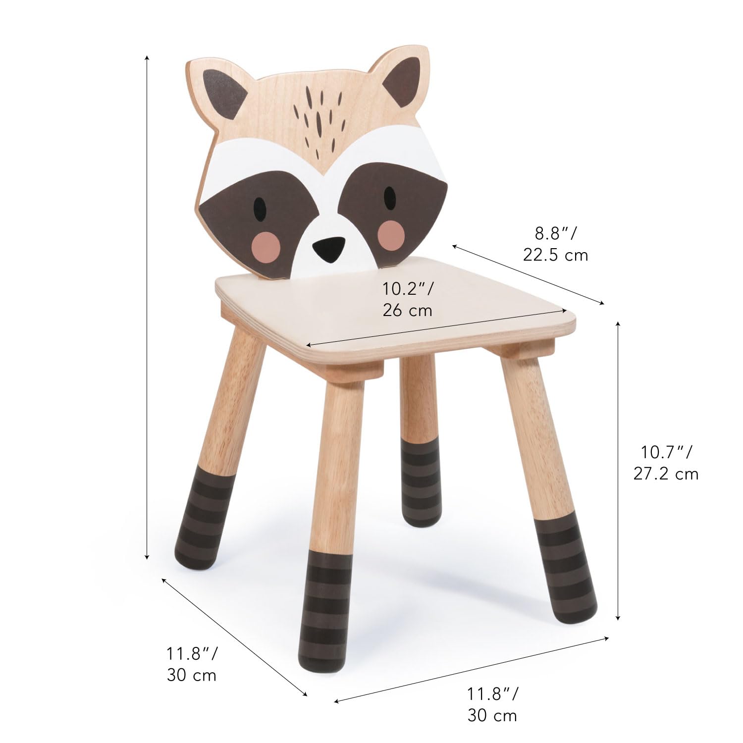 ラタン製アールヌーボー風椅子3脚セット　インテリア　ドール　幼児 Amazon.com: Tender Leaf Toys - Forest Raccoon Chair - Wooden